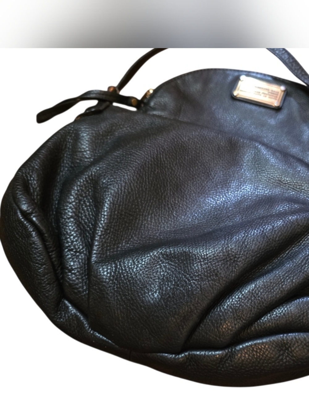 Marc by Marc Jacobs Black Leather Shoulder Bag Slouchy Crossbody Hobo Purse - Picture 9 of 11